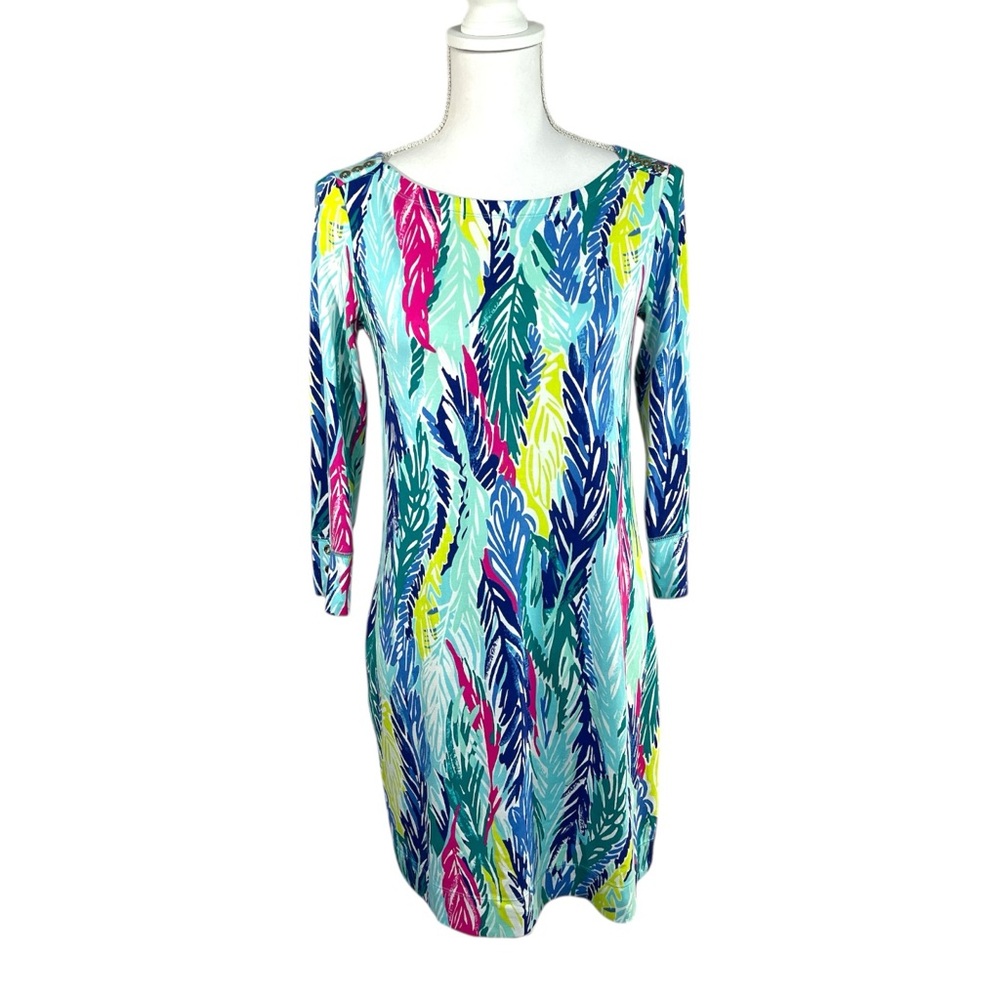 Lilly Pulitzer UPF 50+ Sophie Dress size Small 3/4 Sleeve Button Detail
